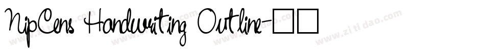 NipCens Handwriting Outline字体转换